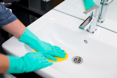 Local cleaners working in a Kennington flat with access considerations