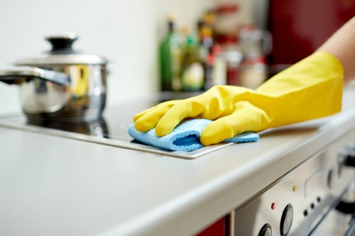 Local cleaning team preparing a Kennington property for a one-time clean