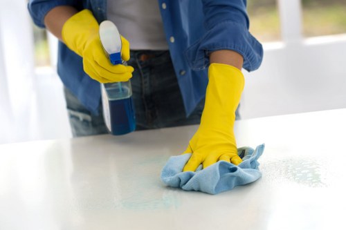 Local cleaners preparing a flat in Kennington for new occupants