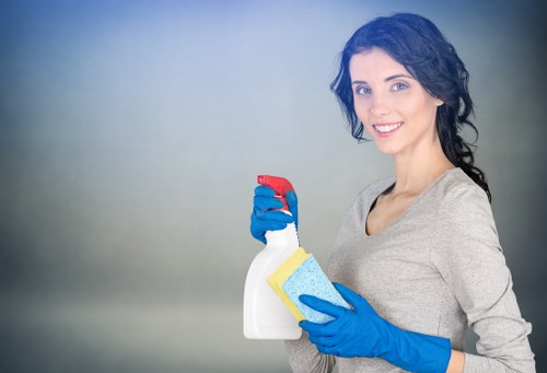 Professional cleaning of lift lobby and corridor in a Kennington apartment building