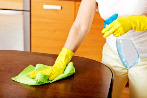 Careful cleaning of upholstered furniture in a Kennington property